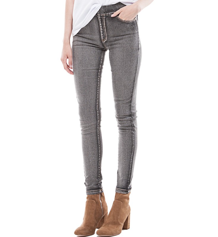 Grey Skinny Leg Denim Pants