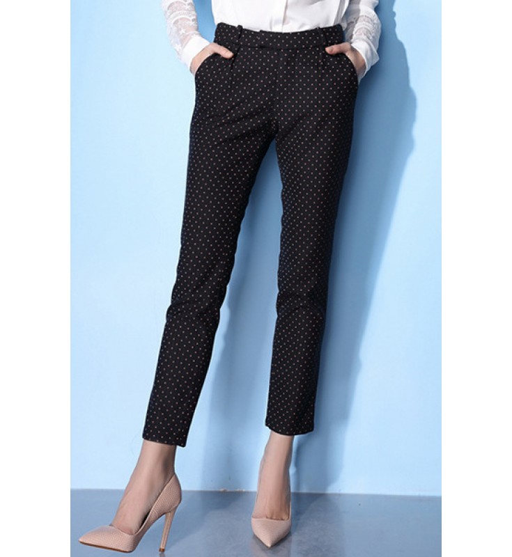 Black Polka Dot Pants