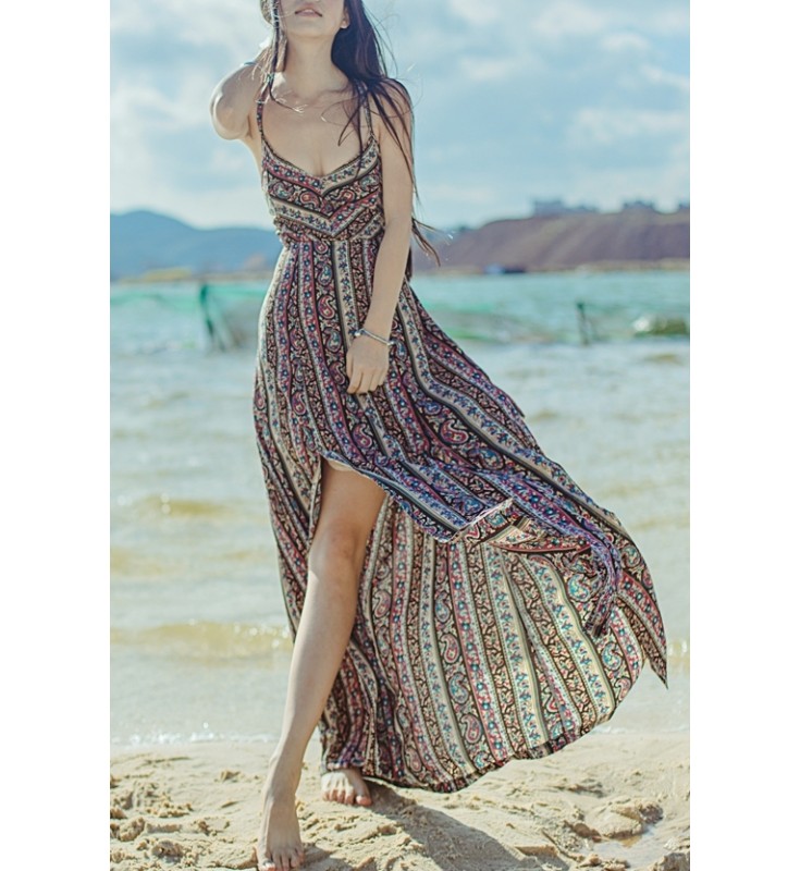Boho Chiffon Maxi Dress